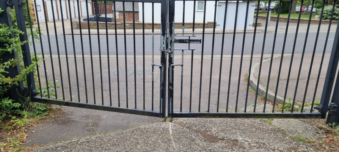 Gate automation - original crooked manual gate