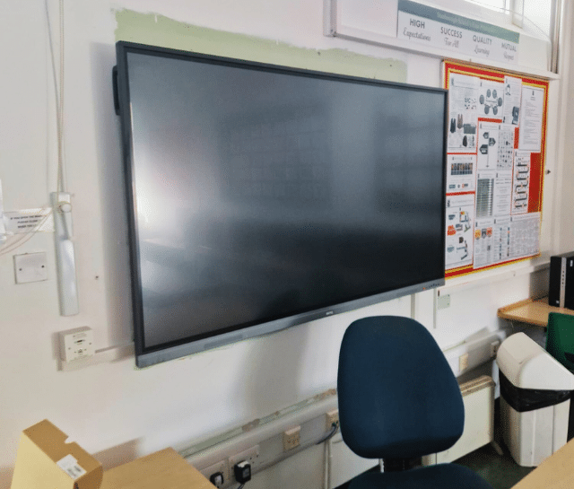 image of classroom screen installations at stanborough school